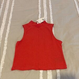 Red Sleeveless Crop Top